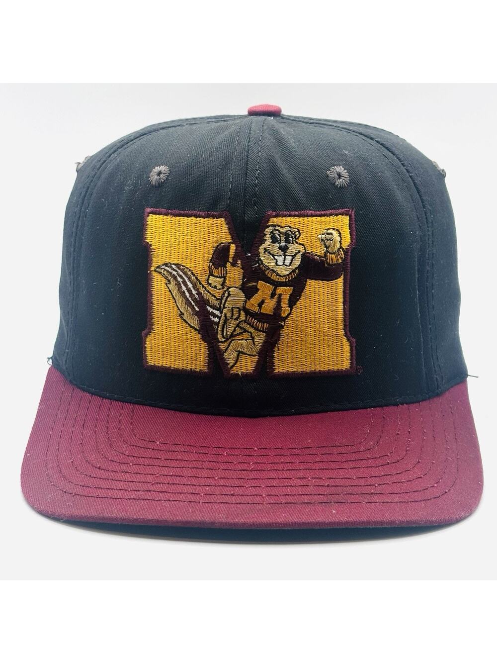 Vintage University of Minnesota U of M Snapback Hat Golden Gophers Embroidered